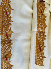 Premium Ivory Unstiched Suit with Tilaa Embroidery