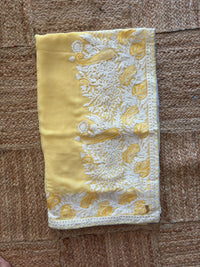 Lailaa Light Yellow Aari Work Saree