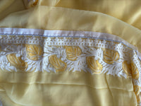 Lailaa Light Yellow Aari Work Saree