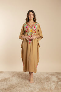 Heer Beige Color Aari Work Kaftan