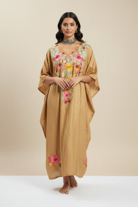 Heer Beige Color Aari Work Kaftan