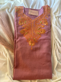 Sana Lavender Tilla  Embroidery Work Pheran