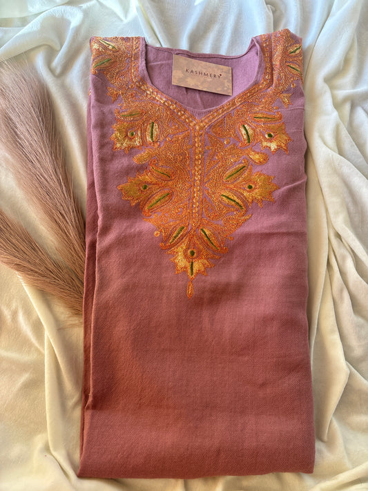 Sana Lavender Tilla  Embroidery Work Pheran