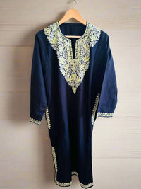 Chinar Black Embroidery Aari Work Pheran