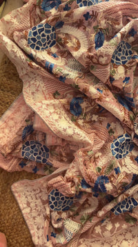Lailaa Pink Saree with Kashmiri Aari Embroidery