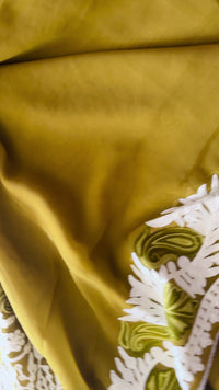 Lailaa Olive Green Aari Work Saree